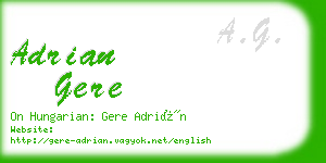 adrian gere business card